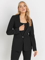 Long Tall Sally Black Stretch Tailored Blazer - Image 4 of 8