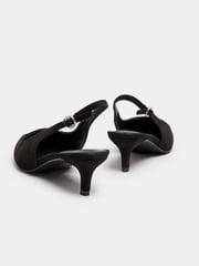 Long Tall Sally Black Slingback Point Shoes - Image 4 of 5