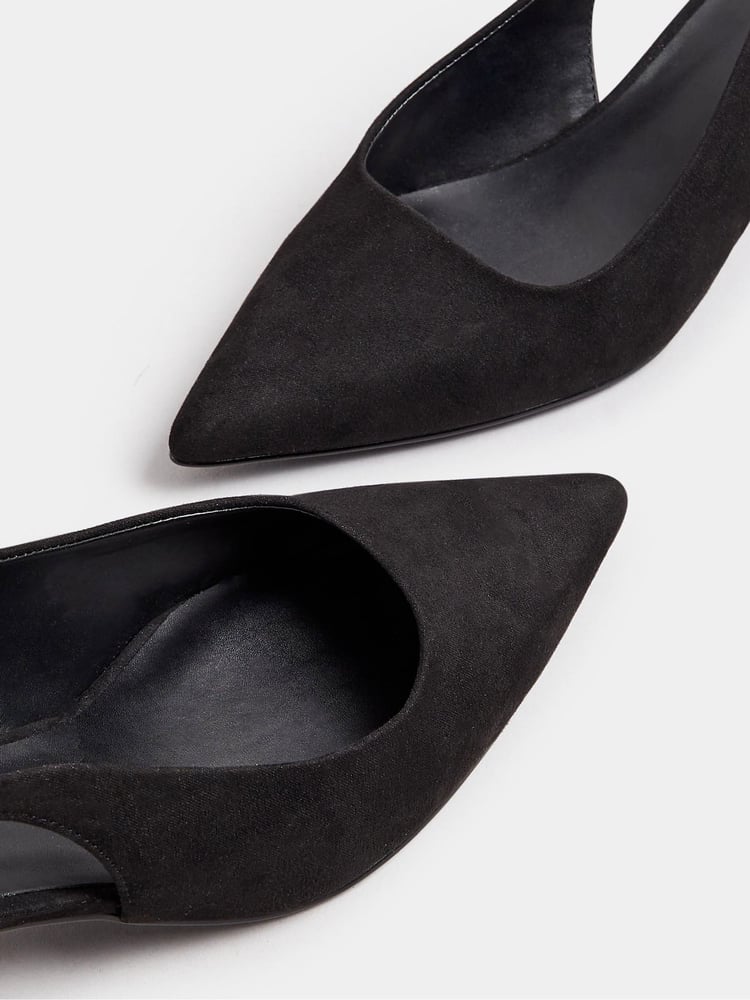Long Tall Sally Black Slingback Point Shoes - Image 5 of 5