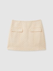 Anna Quan Chevron Weave Mini Skirt - Image 2 of 6