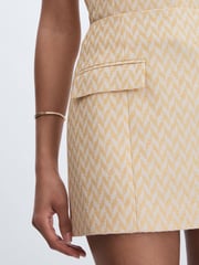 Anna Quan Chevron Weave Mini Skirt - Image 4 of 6