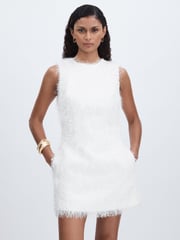 Anna Quan Feather Knit Mini Dress - Image 3 of 6