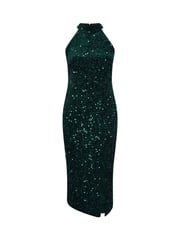Yours Curve Green London Sequin Velvet Choker Dress - Image 6 of 6