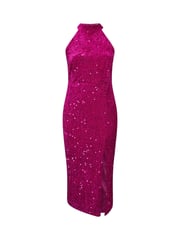 Yours Curve Pink London Sequin Velvet Choker Dress - Image 6 of 6