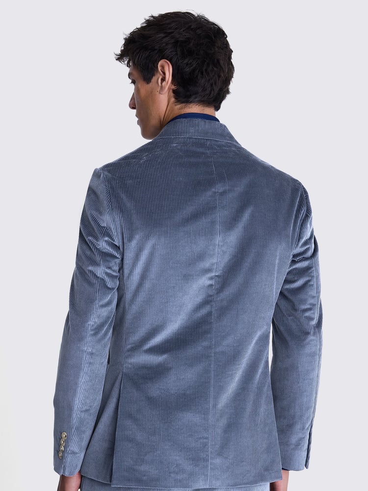 MOSS Blue Tailored Fit Single Breasted Corduroy Jacket - Image 2 of 4