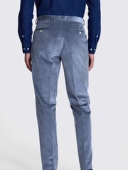 MOSS Blue Tailored Fit Corduroy Trousers - Image 2 of 3