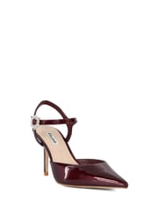 Dune London Red Standard Fit Channel Y Back Open Court Heels - Image 3 of 6