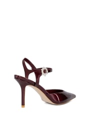 Dune London Red Standard Fit Channel Y Back Open Court Heels - Image 4 of 6