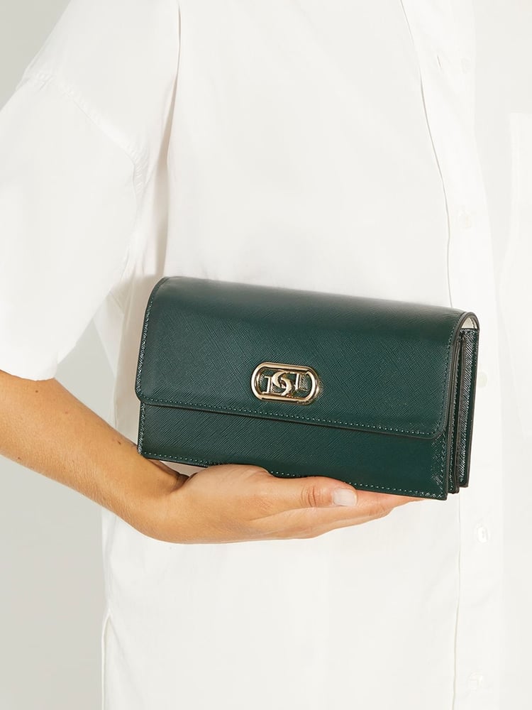 Dune London Green Sapphire Branded Cross-Body Bag - Image 1 of 5