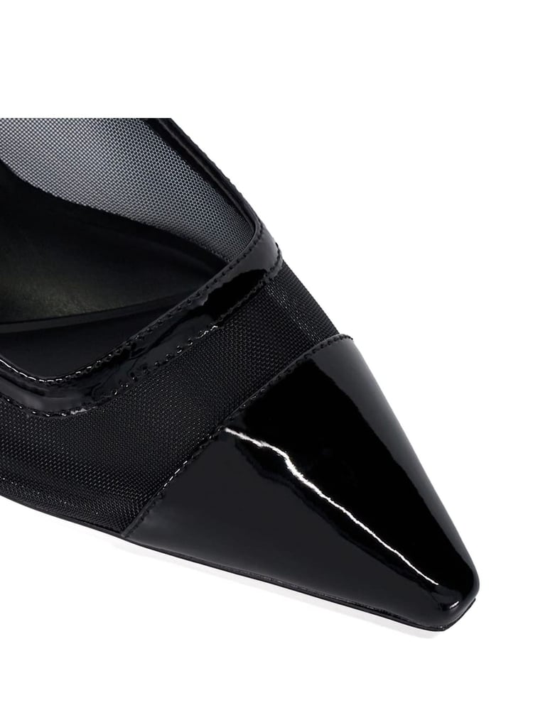 Dune London Black Closed Reptile Buckle Slingback Sandals - Image 6 of 6