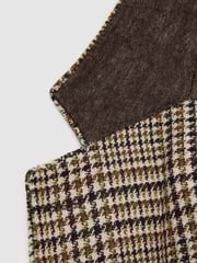 Reiss Brown Bletchley Atelier Single-Breasted Blazer in Wool Prince of Wales-Check - Image 7 of 8