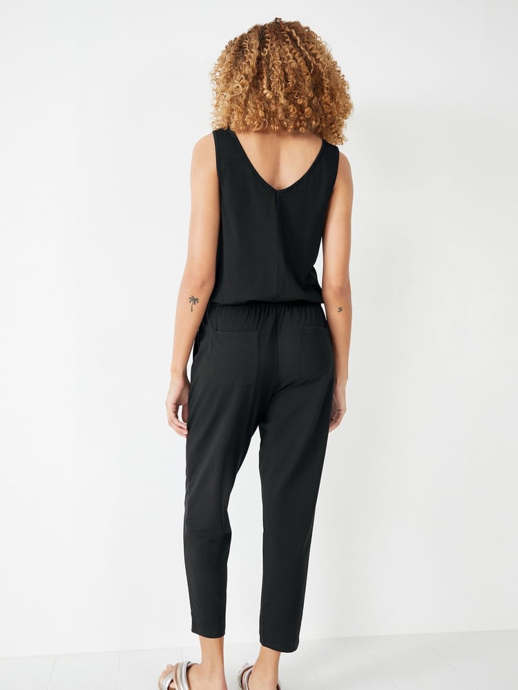 Hush Black Cropped Jersey Jumpsuit - Image 2 of 4