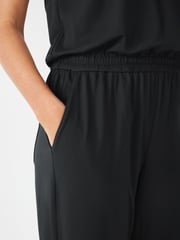 Hush Black Cropped Jersey Jumpsuit - Image 3 of 4