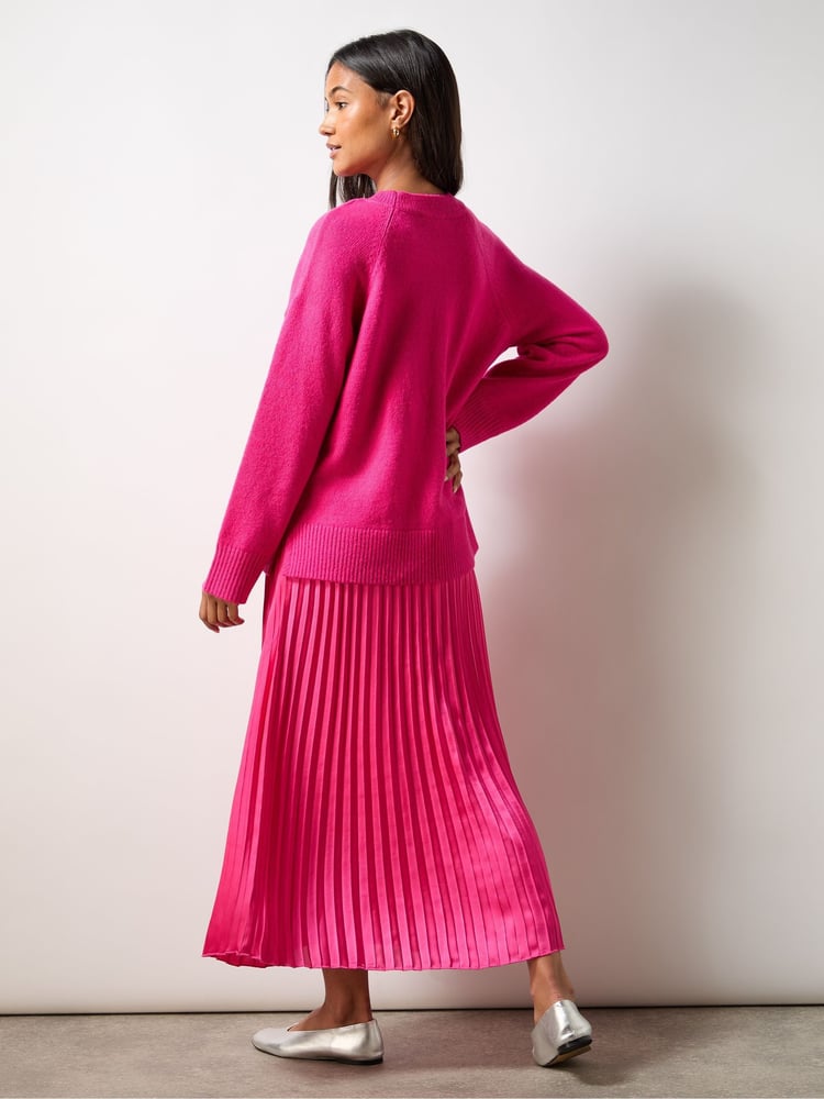 Ro&Zo Pink Pleated Midi Skirt - Image 3 of 3