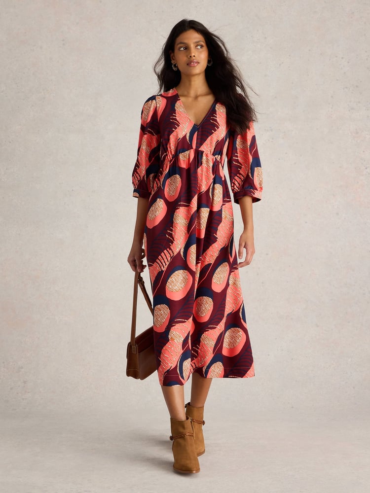 White Stuff Purple Lucy Midi Dress - Image 1 of 6