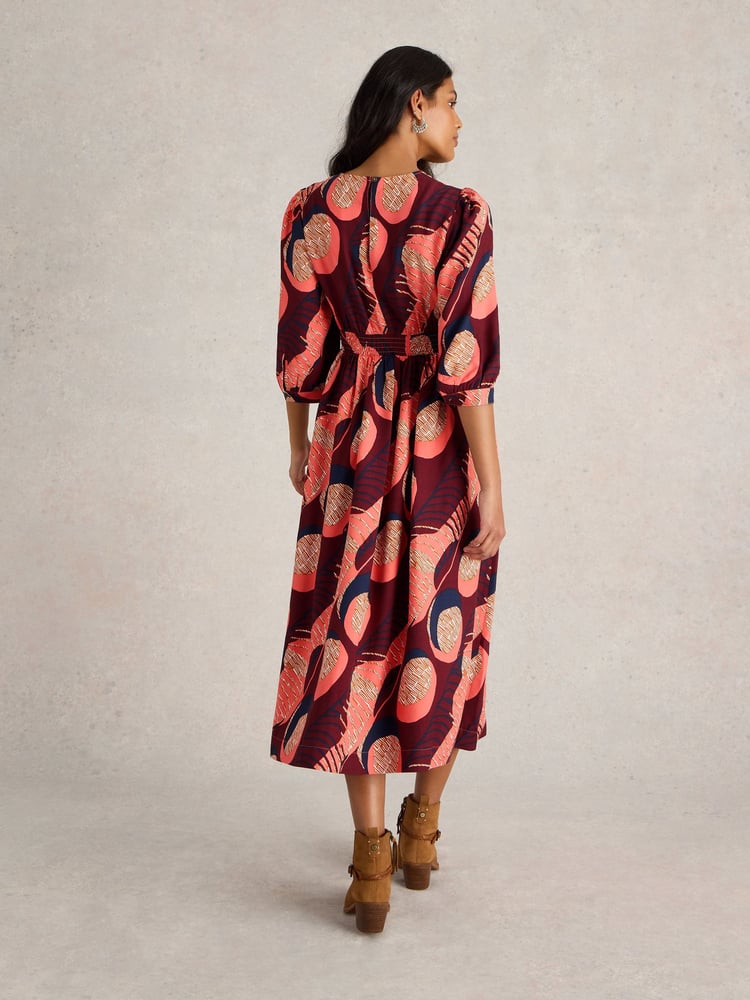 White Stuff Purple Lucy Midi Dress - Image 2 of 6