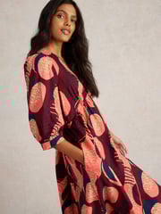 White Stuff Purple Lucy Midi Dress - Image 4 of 6