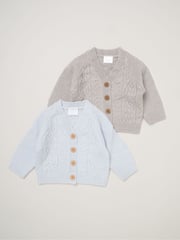 Rock-A-Bye Baby Boutique Knitted Cardigans 2 Pack - Image 1 of 5