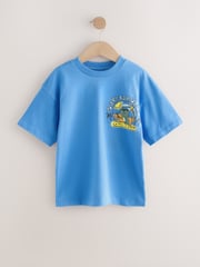 Blue/White/Green Dino Relaxed Fit Graphic Print Short Sleeve 100% Cotton T-Shirts 3 Pack (3-16yrs) - Image 2 of 7