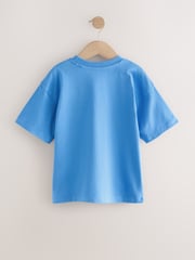 Blue/White/Green Dino Relaxed Fit Graphic Print Short Sleeve 100% Cotton T-Shirts 3 Pack (3-16yrs) - Image 3 of 7