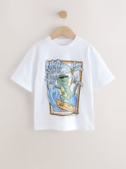 Blue/White/Green Dino Relaxed Fit Graphic Print Short Sleeve 100% Cotton T-Shirts 3 Pack (3-16yrs) - Image 4 of 7