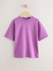 Blue/Green/Coral/Purple Fluro Relaxed Fit Short Sleeve T-Shirts 4 Pack (3-16yrs) - Image 3 of 8