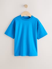 Blue/Green/Coral/Purple Fluro Relaxed Fit Short Sleeve T-Shirts 4 Pack (3-16yrs) - Image 4 of 8