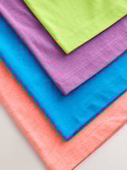 Blue/Green/Coral/Purple Fluro Relaxed Fit Short Sleeve T-Shirts 4 Pack (3-16yrs) - Image 8 of 8