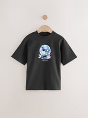 Black/White/Green Football Relaxed Fit Graphic Print Short Sleeve 100% Cotton T-Shirts 3 Pack (3-16yrs) - Image 2 of 7