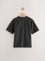Black/White/Green Football Relaxed Fit Graphic Print Short Sleeve 100% Cotton T-Shirts 3 Pack (3-16yrs) - Image 3 of 7