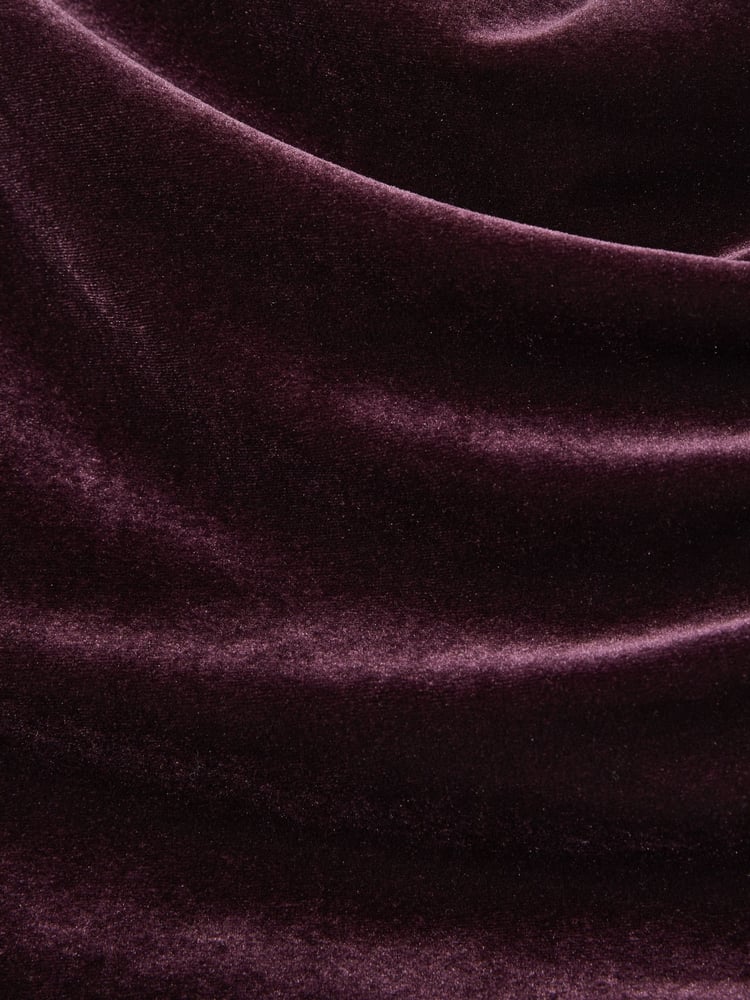 Reiss Berry Dylan Velvet Drape Off-Shoulder Top - Image 6 of 6