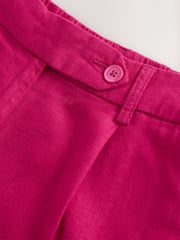 Pink Linen Rich Boy Shorts - Image 5 of 6