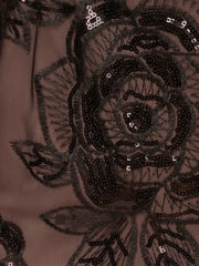 Adrianna Papell Studio Sequin Lace Mermaid Black Dress - Image 7 of 7