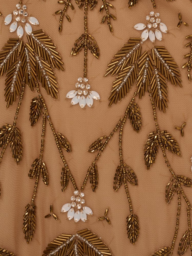 Adrianna Papell Metallic Beaded Ankle Length Dress - Image 7 of 7