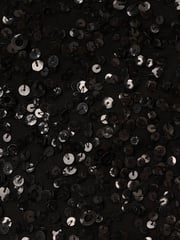 Adrianna Papell Off Shoulder Bead Black Dress - Image 7 of 7