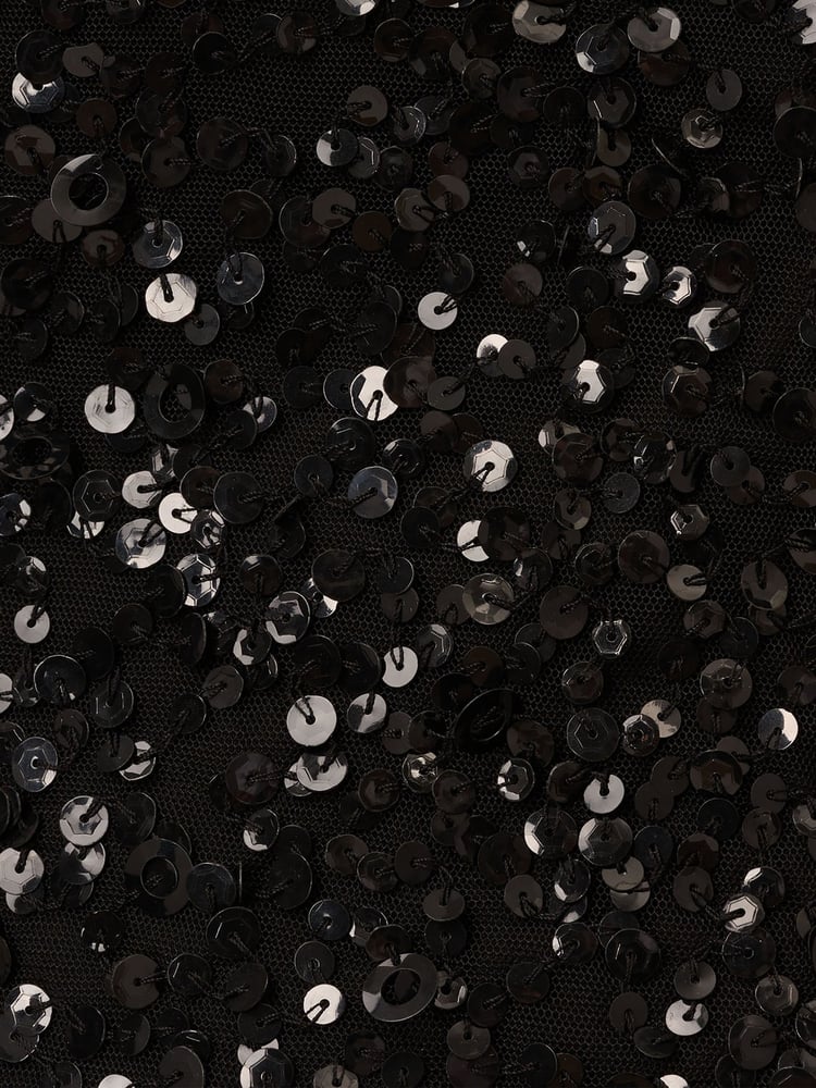 Adrianna Papell Off Shoulder Bead Black Dress - Image 7 of 7