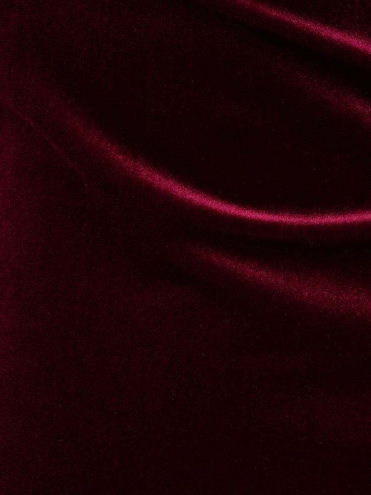 Adrianna Papell Red Velvet Asymmetric Dress - Image 7 of 7