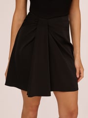 Adrianna Papell Ponte Combo Short Black Dress - Image 5 of 7