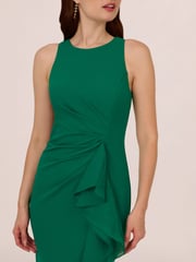 Adrianna Papell Ruffle Crepe Halter Gown - Image 4 of 7