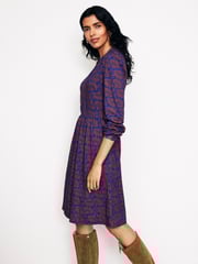 Boden Brown/Gold Tall Twisted Waist Jersey Dress - Image 3 of 5