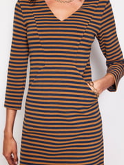 Boden Brown/Cream Tall Twisted Waist Jersey Dress - Image 2 of 5