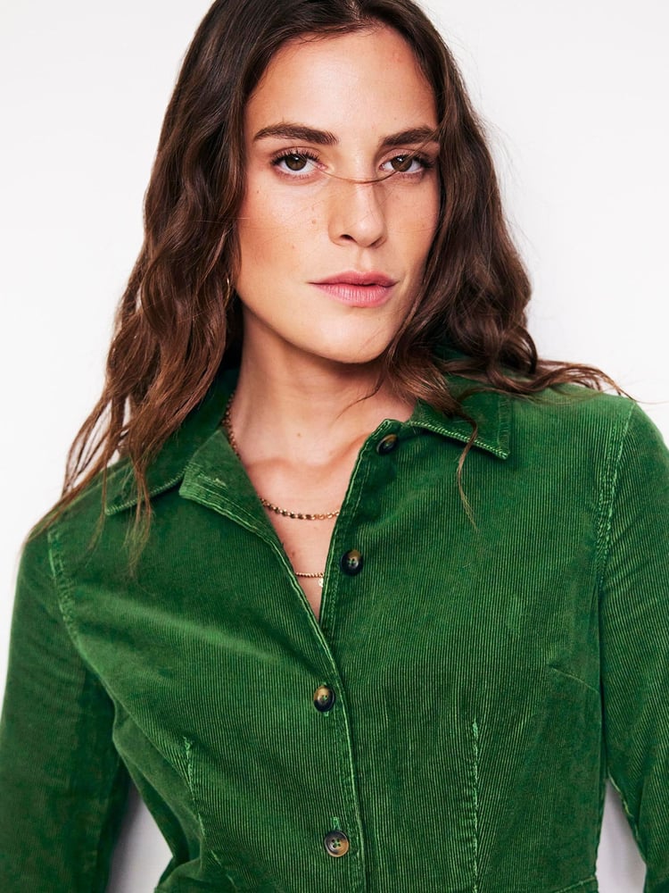 Boden Denim Green Tall Twisted Waist Jersey Dress - Image 2 of 5