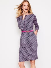 Boden Pink Tall 100% Cotton Twisted Waist Jersey Dress - Image 1 of 5