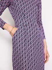 Boden Pink Tall 100% Cotton Twisted Waist Jersey Dress - Image 2 of 5