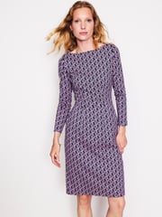 Boden Pink Tall 100% Cotton Twisted Waist Jersey Dress - Image 4 of 5