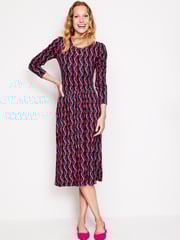 Boden Aqua/Pink Tall Twisted Waist Jersey Dress - Image 1 of 5