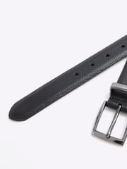 River Island Black Leather Metal Keeper Belt - Image 2 of 2