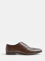 River Island Brown Lace up Brogue Derby Shoes - Image 2 of 5