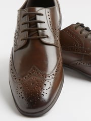 River Island Brown Lace up Brogue Derby Shoes - Image 5 of 5