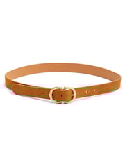 PIECES Brown Suede Buckle Belt - Image 1 of 1